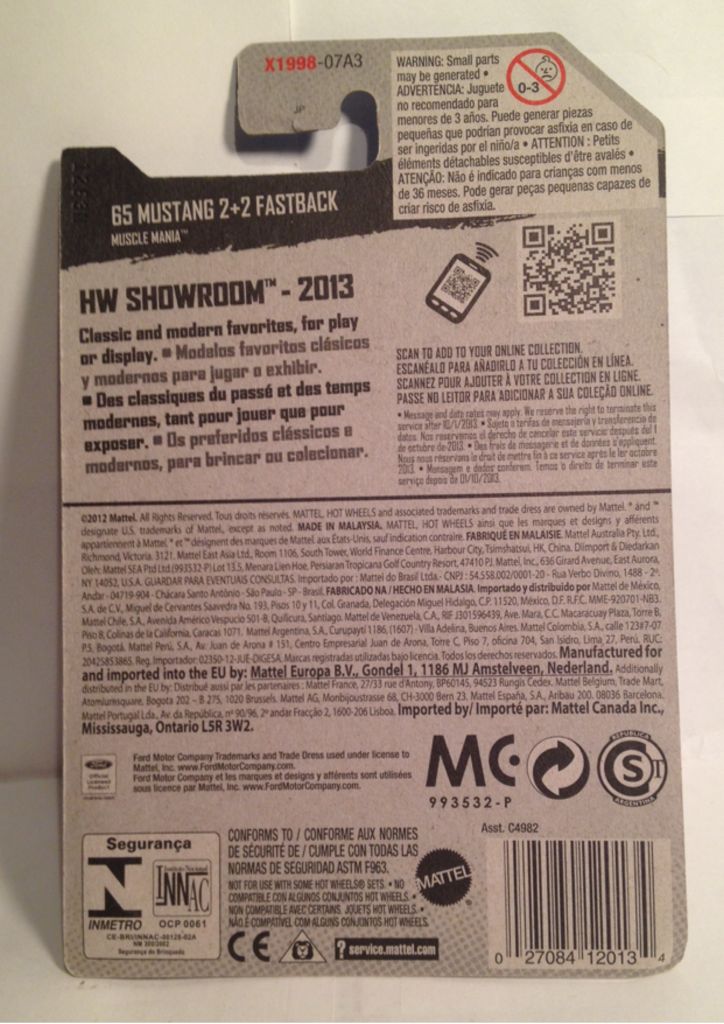 2013 HW Showroom - HW Showroom HW Muscle Mania toy car collectible - Main Image 2