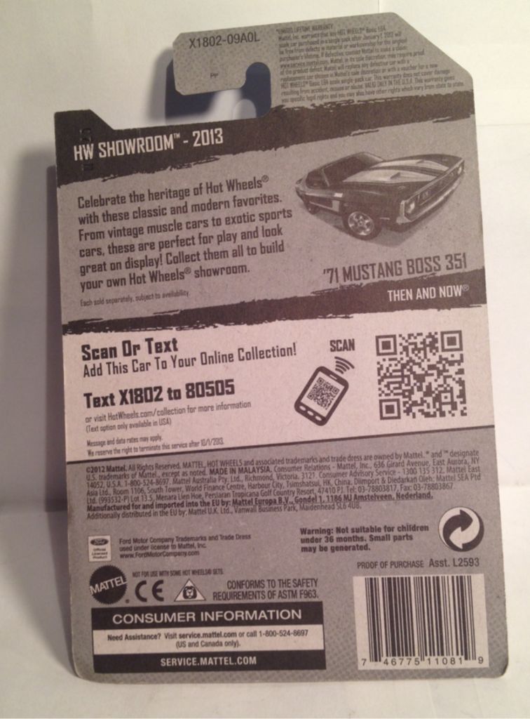 2013 HW Showroom - Hw Showroom  Then And Now toy car collectible - Main Image 2