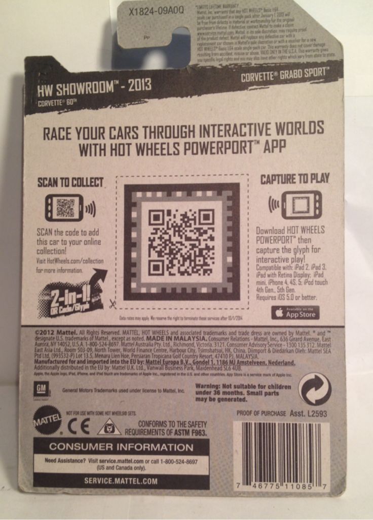 2013  HW Showroom  - HW Showroom  Corvette 60th toy car collectible - Main Image 2