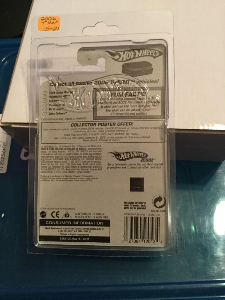 Treasure Hunts 2007 - 2006 Treasure Hunt toy car collectible - Main Image 2