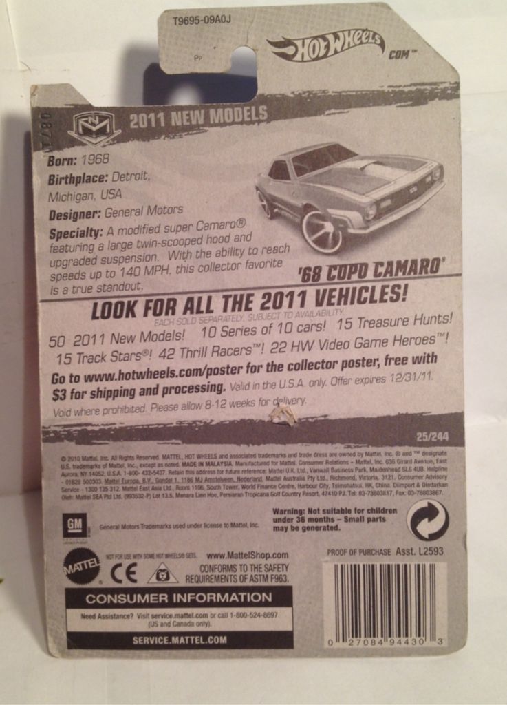 Camaro, COPO ’68 - 2011 New Models toy car collectible - Main Image 2