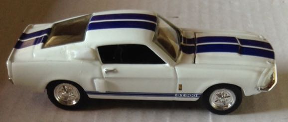 Ford Mustang GT 500 Blanco Con Dos Franjas Azules - Johnny Lightning toy car collectible - Main Image 2