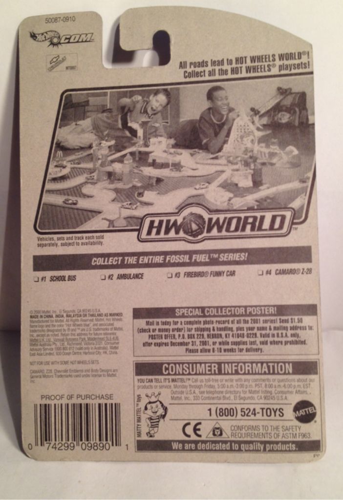 Camaro Z-28 Fossil Series - Fossil Fuels toy car collectible - Main Image 2