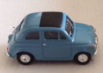Fiat 500 Azul Cielo - Del Prado toy car collectible - Main Image 2