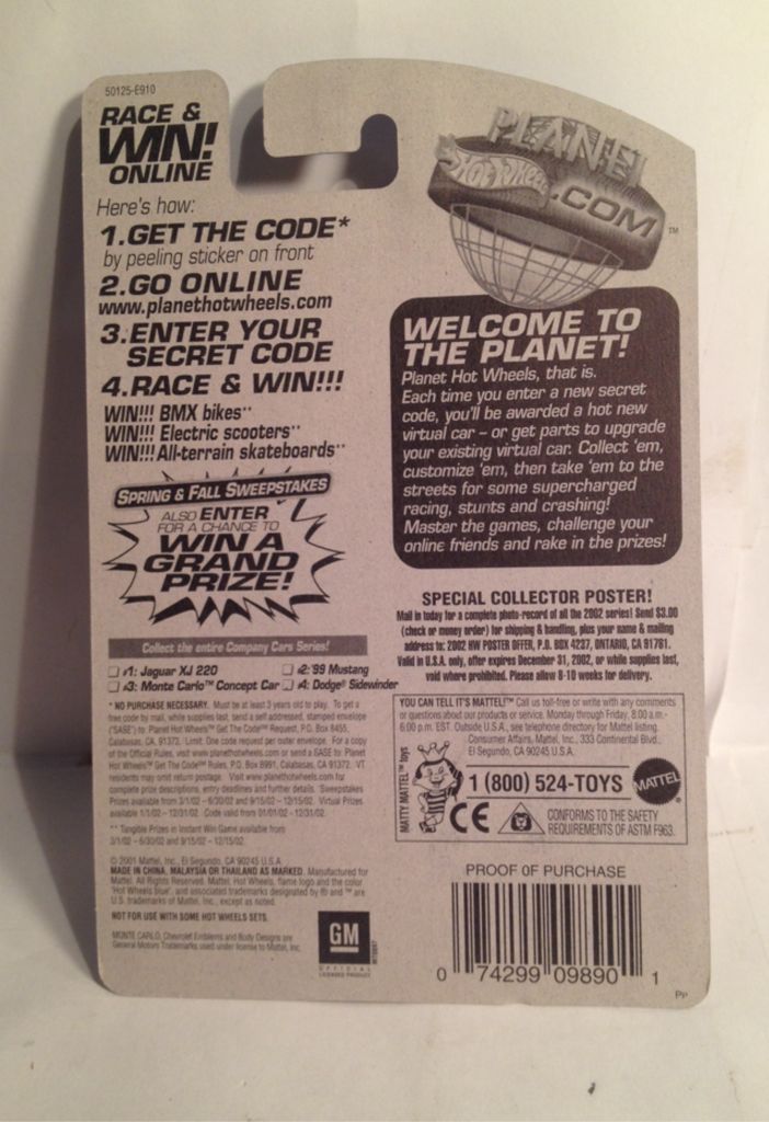 Monte Carlo Concept Car - Company Cars Series toy car collectible - Main Image 2