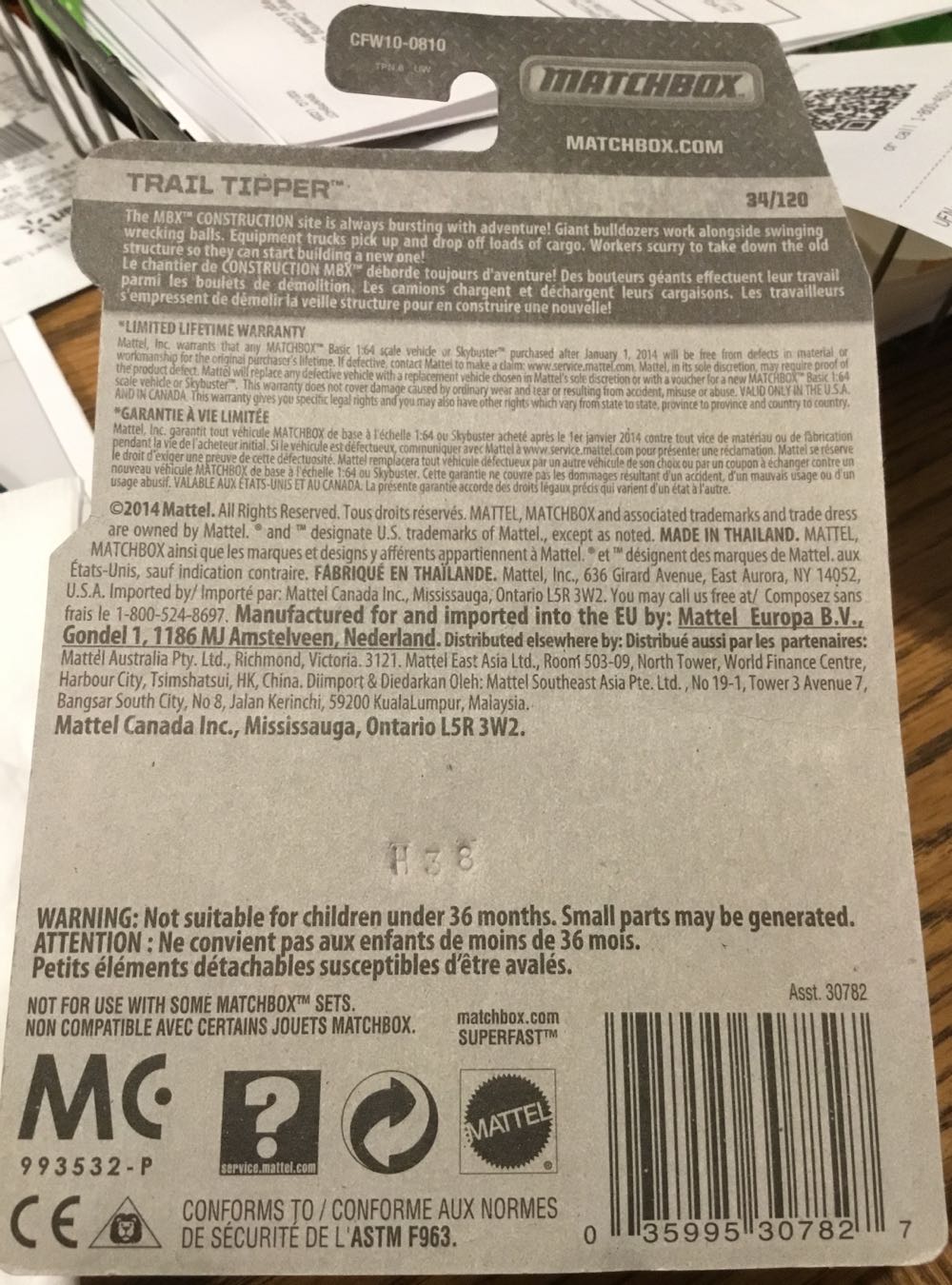 Trail Tipper - MBX Construction toy car collectible - Main Image 2