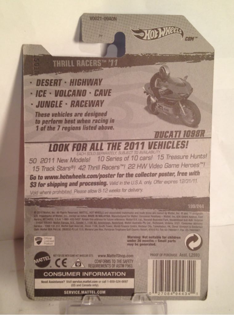 Ducati 1098R Error? - Race World Volcano toy car collectible - Main Image 2