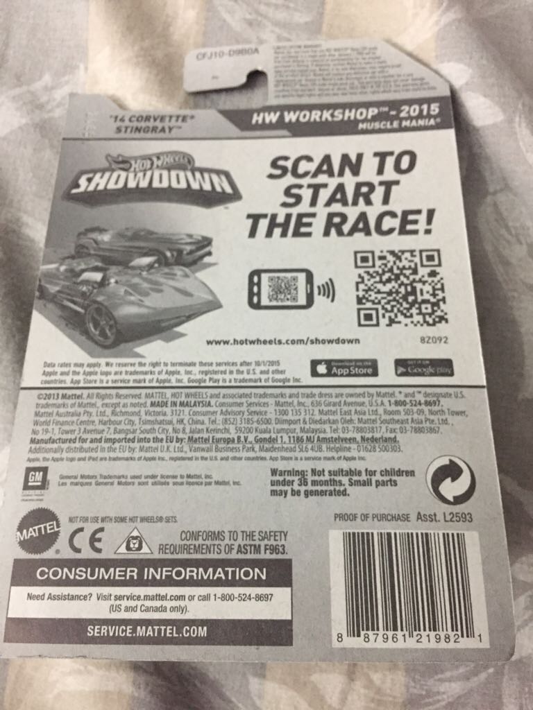 ‘14 Corvette Stingray - 2015 - HW Workshop - Muscle Mania toy car collectible - Main Image 2