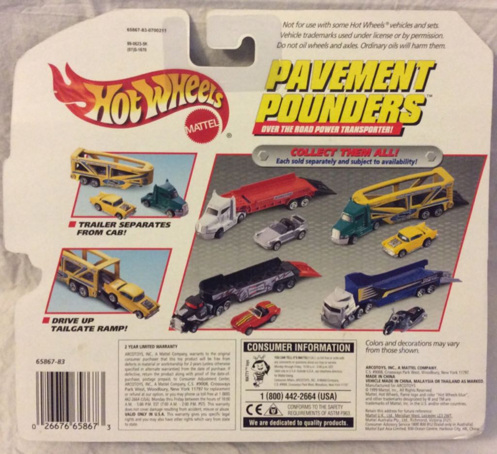 Pavement Pounders w/Bike - HW Pavement Pounders toy car collectible - Main Image 2