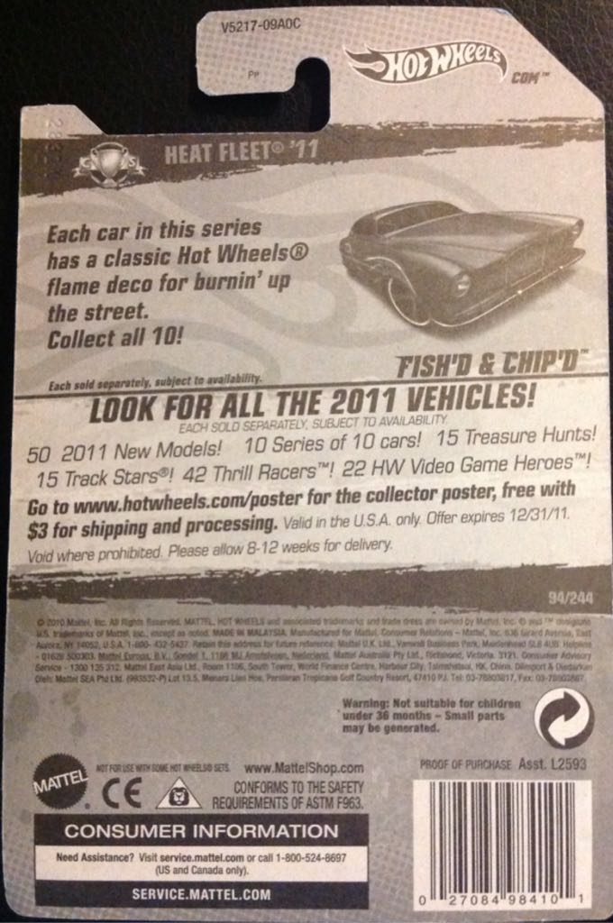 Fish’d & Chip’d - 2011 Heat Fleet toy car collectible - Main Image 2