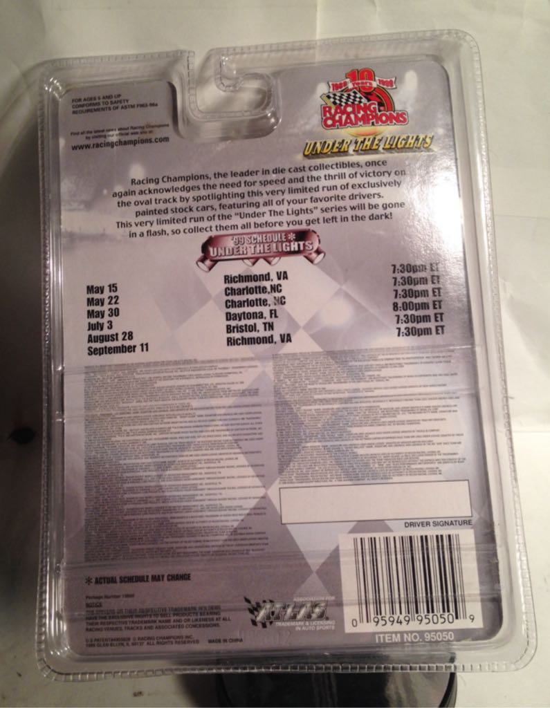 1999 Racing Champions  - Under The Lights Series toy car collectible - Main Image 2