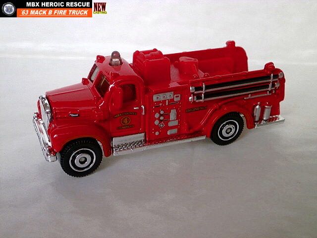 Matchbox 1963 Mack B Fire Truck - MBX Heroic Rescue toy car collectible - Main Image 2