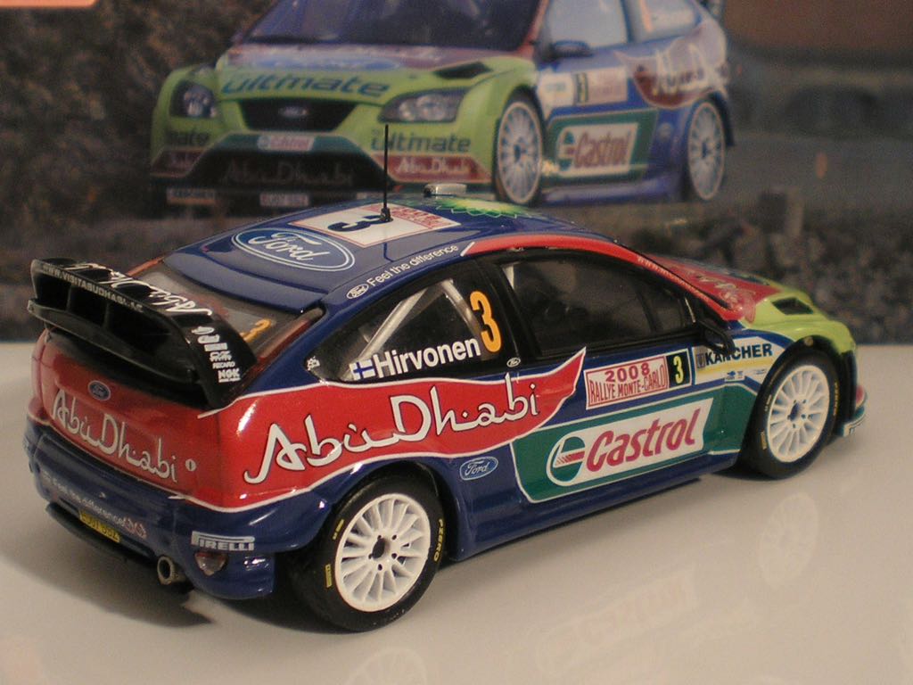 Ford Focus RS WRC 07 / 2008 / M.Hirvonen - J.Lehtinen / Rallye Monte-Carlo / 1:43 - CM’S toy car collectible - Main Image 2