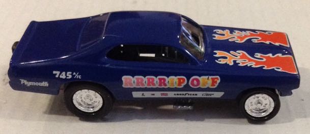 Dracster Plymouth Azul - Johnny Lightning toy car collectible - Main Image 2