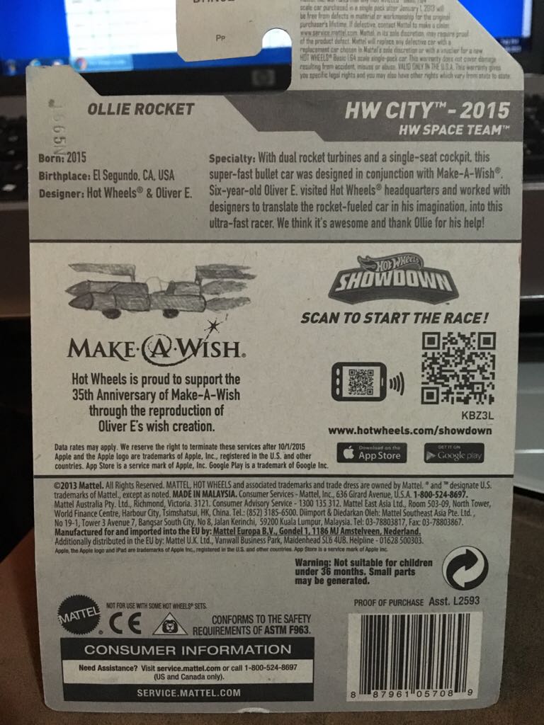 Ollie Rocket - HW CITY - HW Space Team toy car collectible - Main Image 2