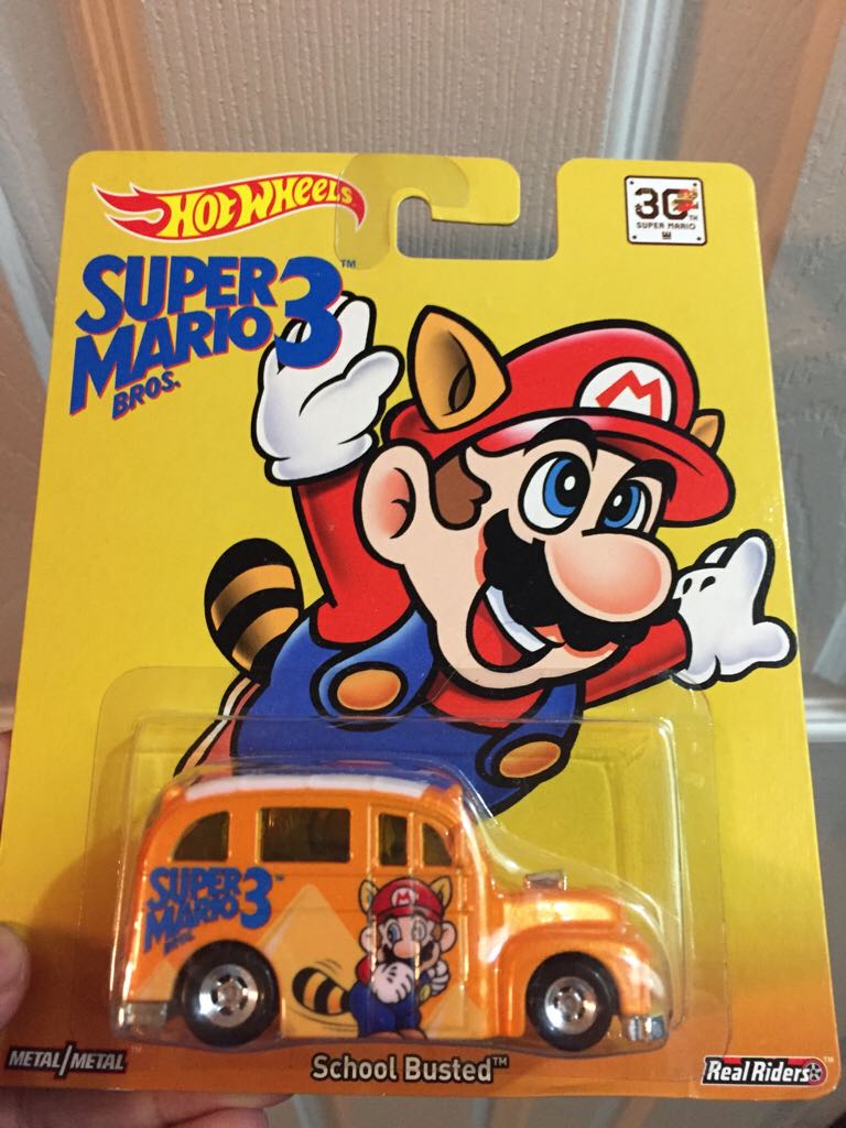 School Busted - HW 30th Anniversary Mario - Nintendo toy car collectible - Main Image 1