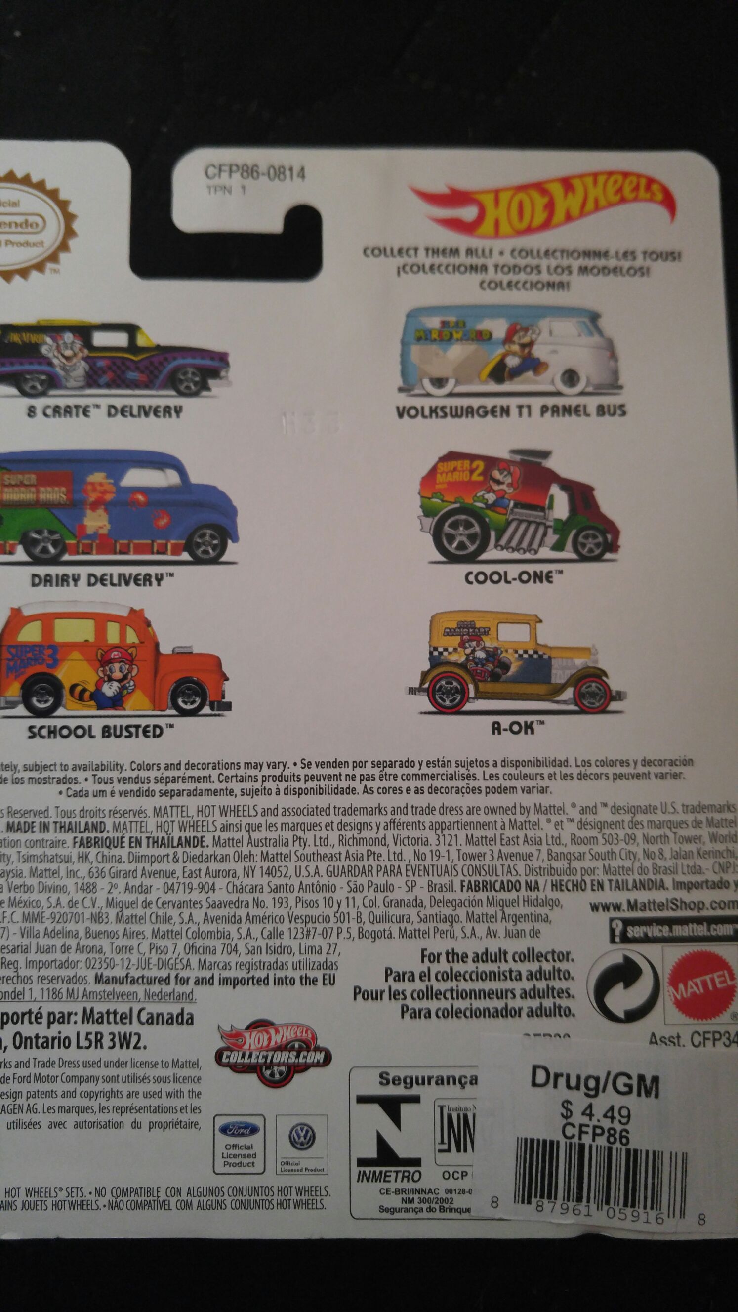 Volkswagen T1 Panel Bus - 2015 - HW Pop Culture - Super Mario toy car collectible - Main Image 2