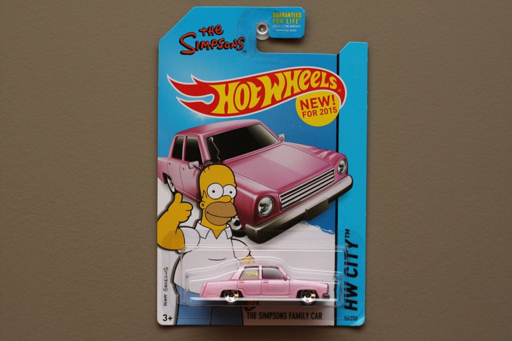 The Simpson Pink Car - HW City Tooned toy car collectible - Main Image 1