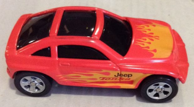 Jeep Jeepster Naranja Con Flamas En El Cofre - Maisto toy car collectible - Main Image 2