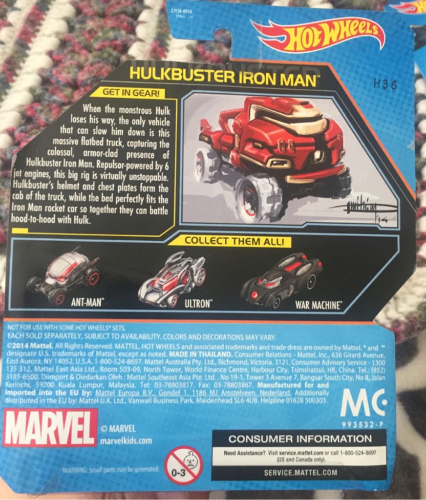 Marvel’s Hulkbuster Iron Man - 2014 Marvel Character Cars toy car collectible - Main Image 2