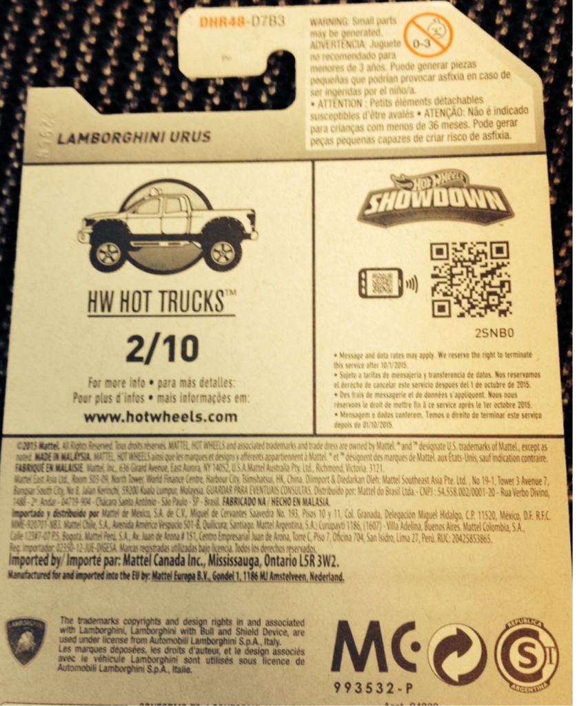 Lamborghini Urus - HW Hot Trucks toy car collectible - Main Image 2