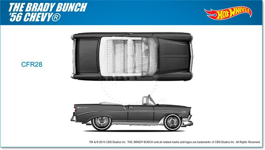 Brady Bunch - ’56 Chevy - Retro Entertainment toy car collectible - Main Image 2