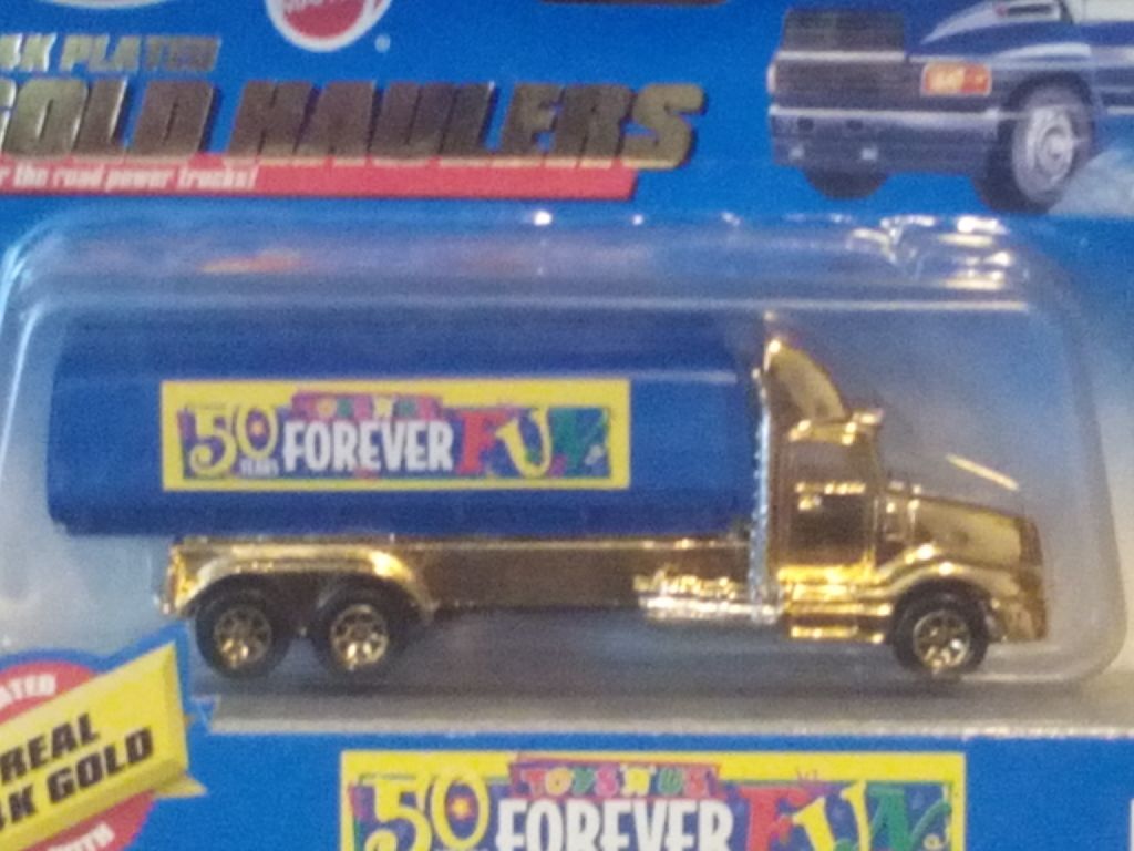 24k plated gold haulers  toy car collectible - Main Image 1