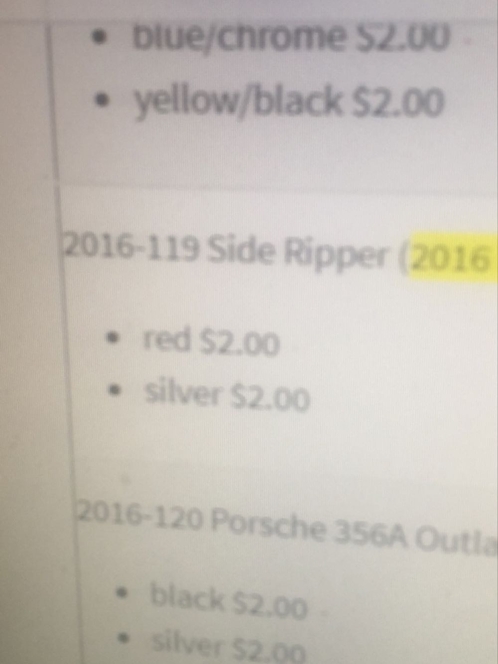 Side Ripper - 2016 - HW Showroom toy car collectible - Main Image 3