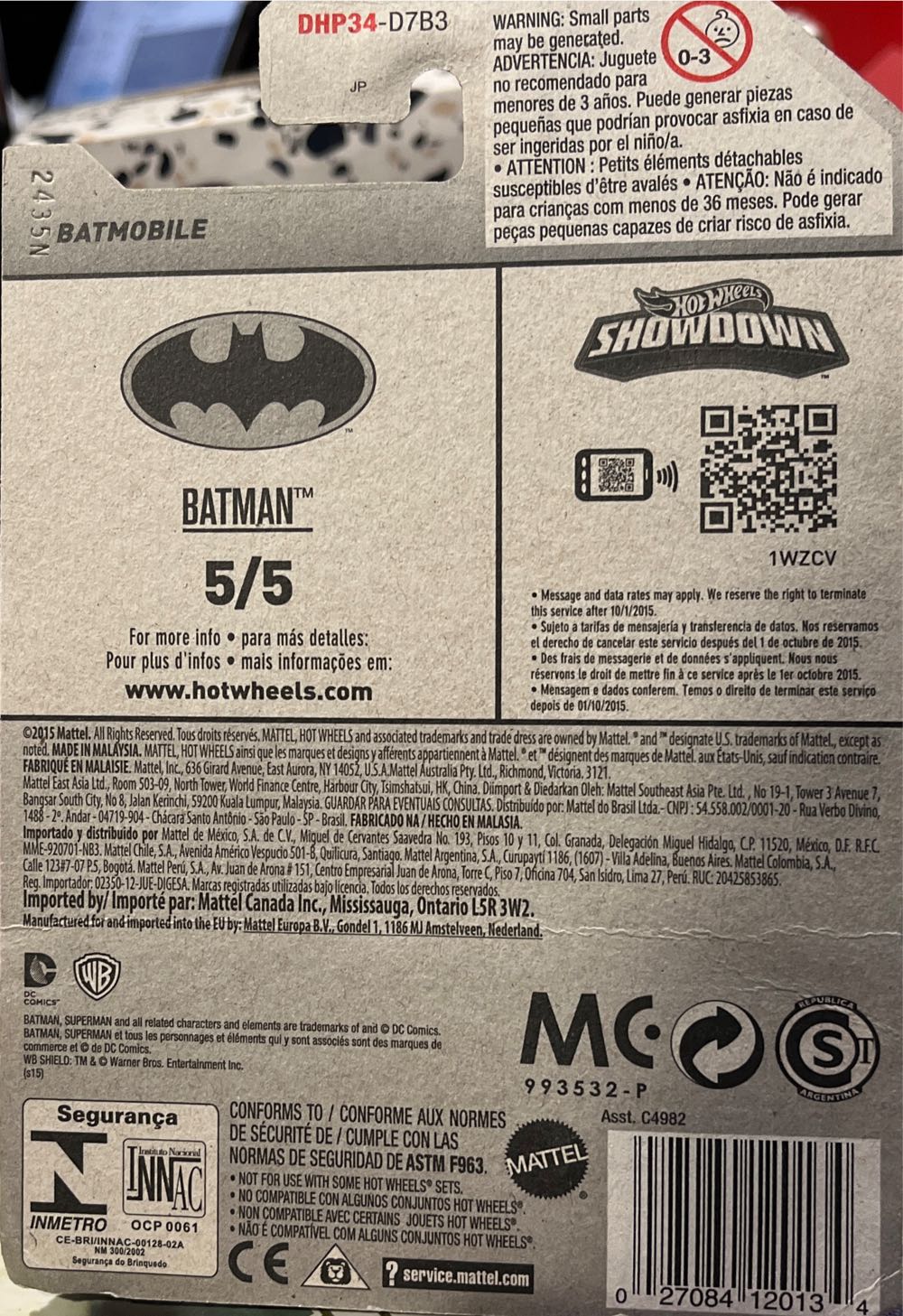 Batman V Superman Batmobile - BATMAN toy car collectible - Main Image 2