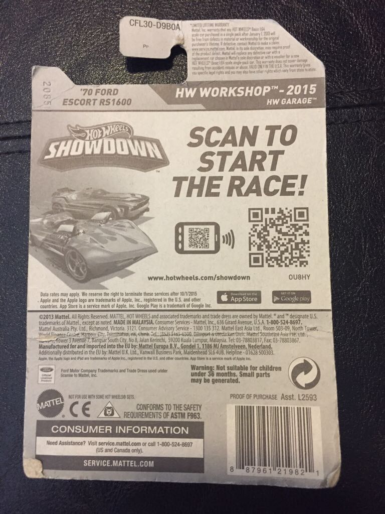 ‘70 Ford Escort RS1600 - HW Workshop 2015 - HW Garage toy car collectible - Main Image 2