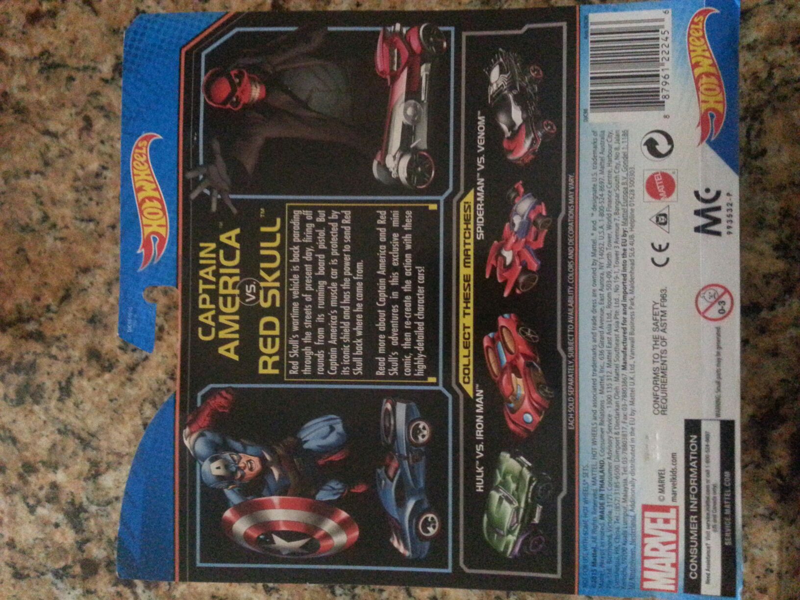 captian America vs red skull  toy car collectible - Main Image 2