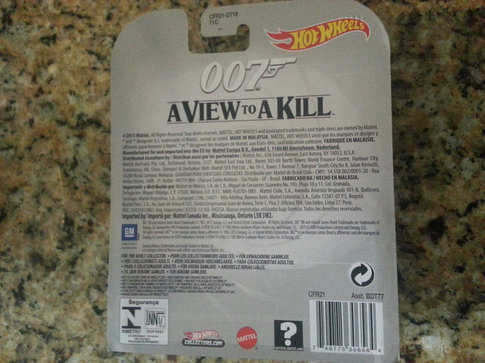 007 A view to kill Corvette - James Bond 007 toy car collectible - Main Image 2