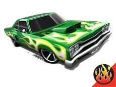 69 Cornet Super Bee - HW Flames toy car collectible - Main Image 1