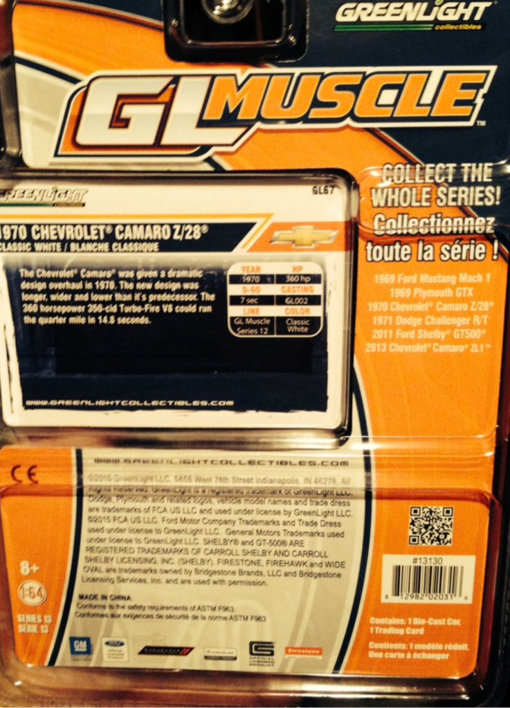 1970 Chevrolet Camaro Z/28 - Series 13 toy car collectible - Main Image 2