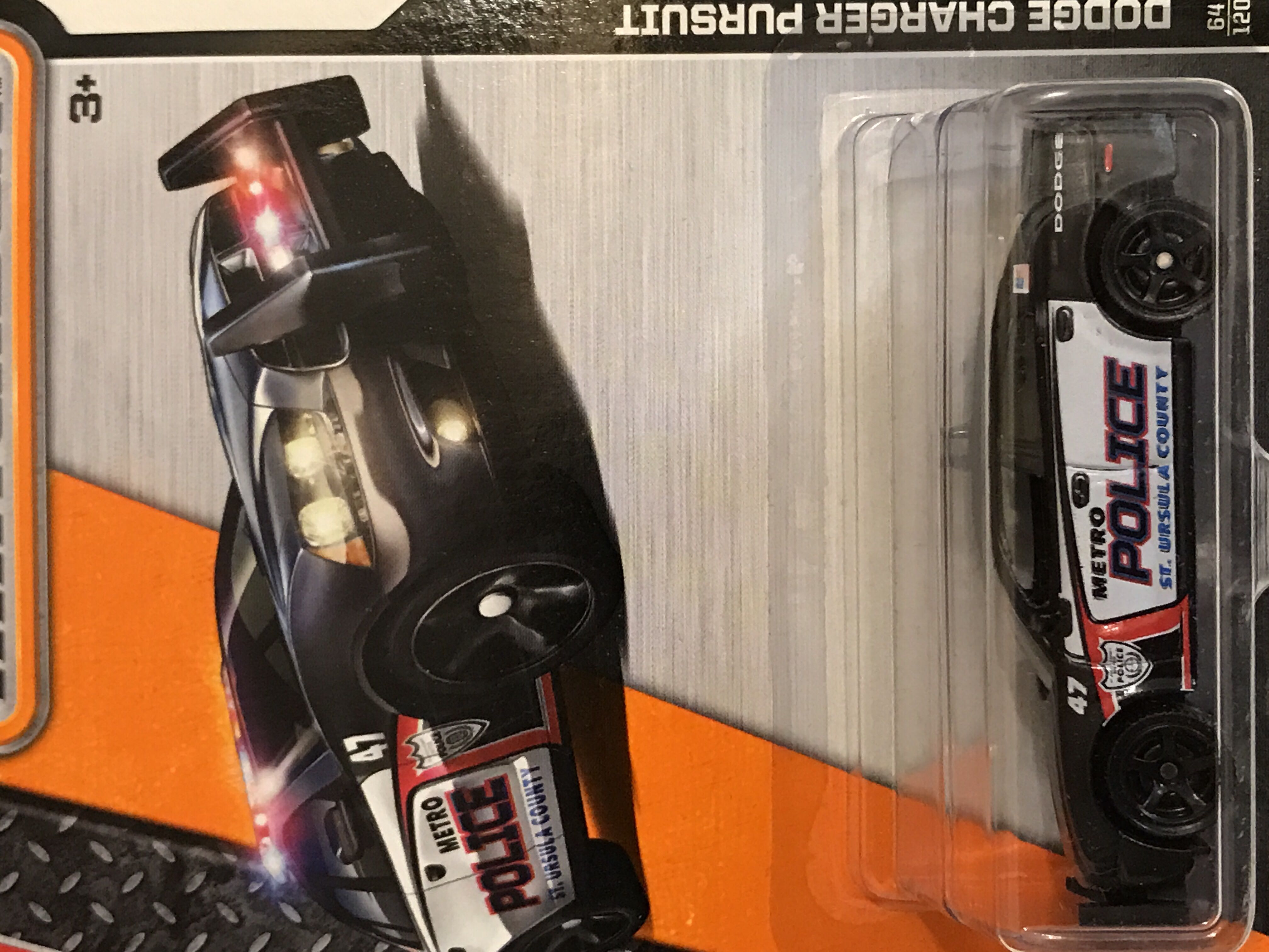 Dodge Charger Pursuit - MBX Heroic Rescue toy car collectible - Main Image 3