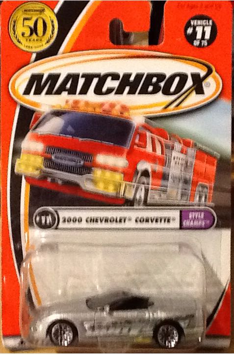 Matchbox 11 - 2000 Corvette TM GM - Matchbox toy car collectible - Main Image 1