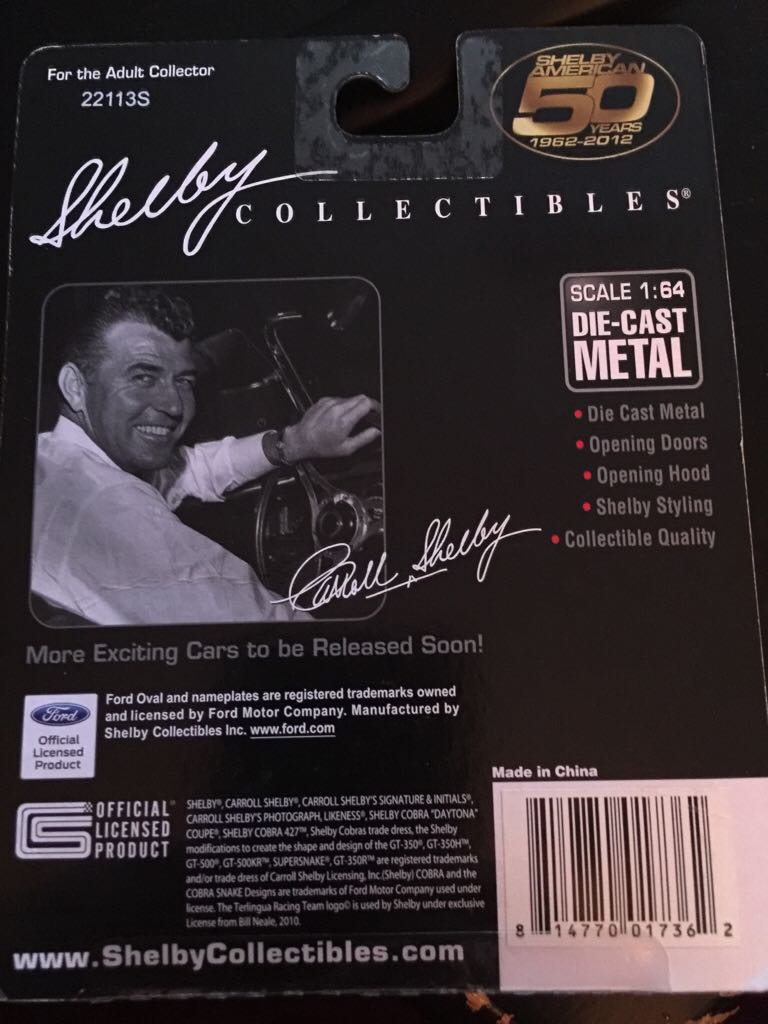 ’1965 Shelby GT350R - 50 Years 1962-2012 toy car collectible - Main Image 2
