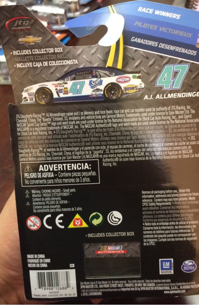 AJ Allmendinger #47 - NASCAR Sprint Cup Series toy car collectible - Main Image 2