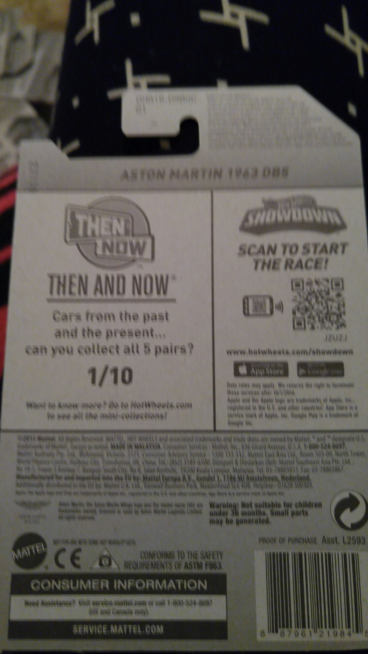 Aston Martin 1963 DB5 - THEN AND NOW toy car collectible - Main Image 2