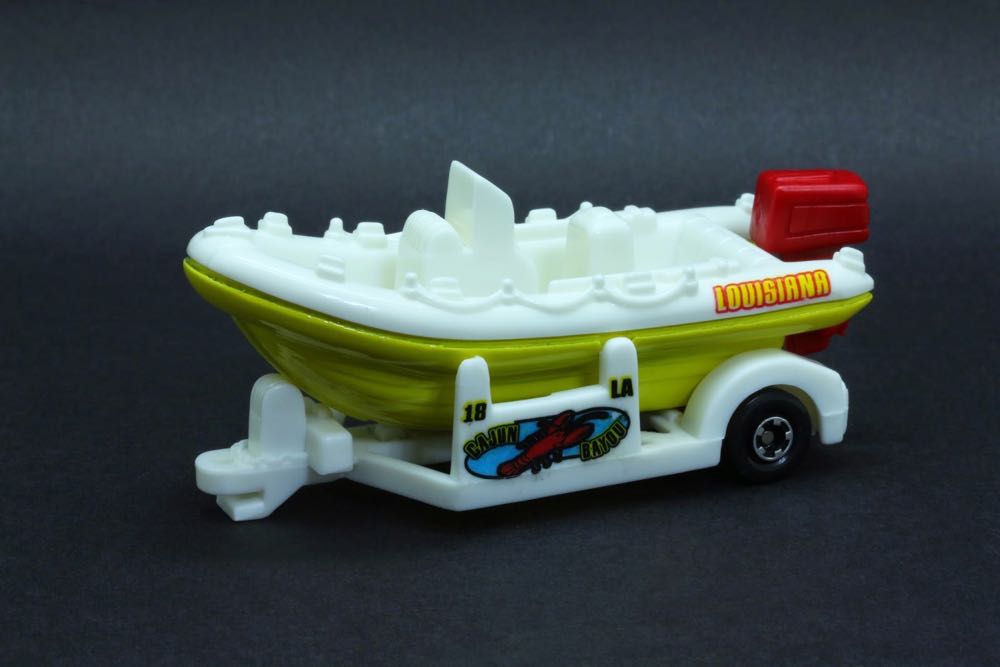 #’Raft Boat w/Trailer’: Louisiana Matchbox - Matchbox: Across America, 50th Birthday Series toy car collectible - Main Image 2