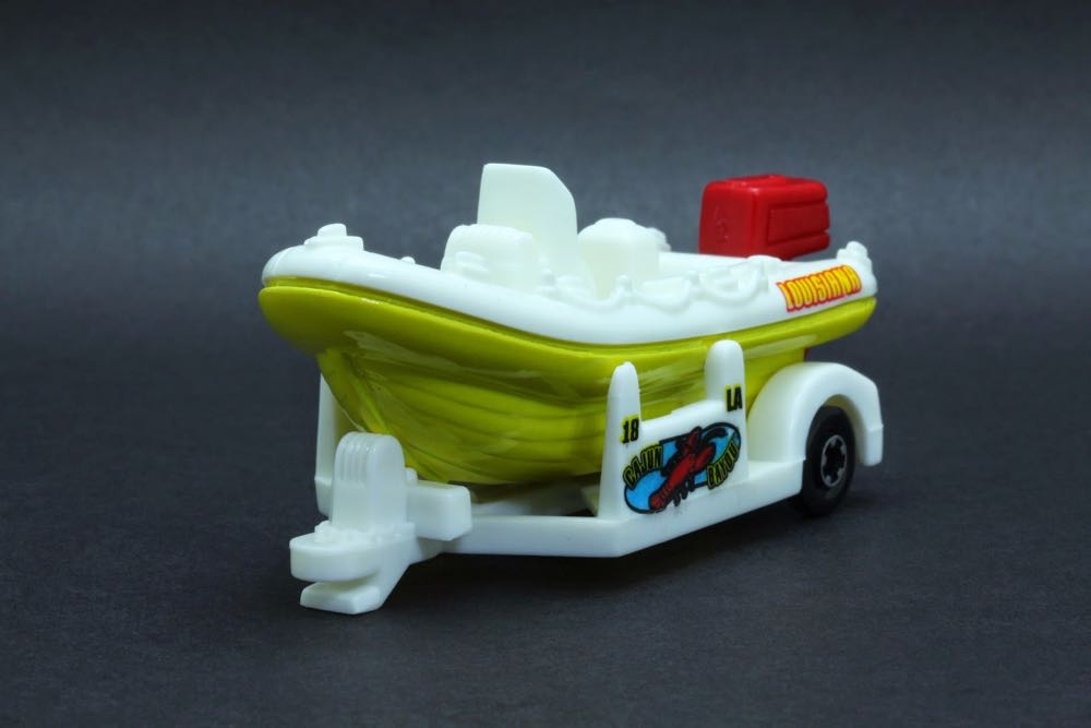 #’Raft Boat w/Trailer’: Louisiana Matchbox - Matchbox: Across America, 50th Birthday Series toy car collectible - Main Image 3