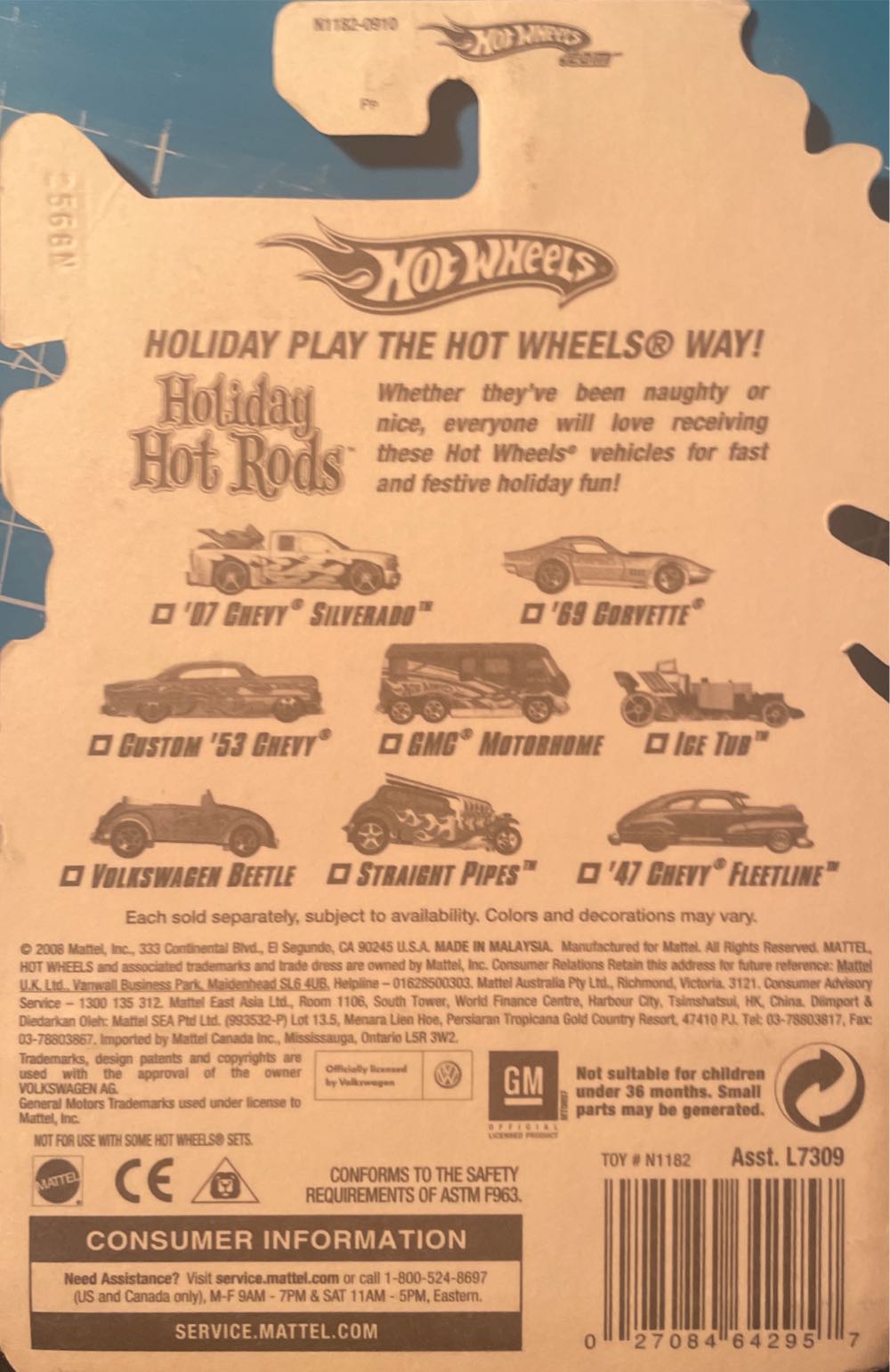 Volkswagen Beetle ( Holiday Hot Rods ) - 2008 Holiday Hot Rods toy car collectible - Main Image 2