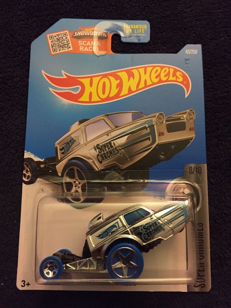 HW Poppa Wheelie - 2016 HW Super Chromes toy car collectible - Main Image 1