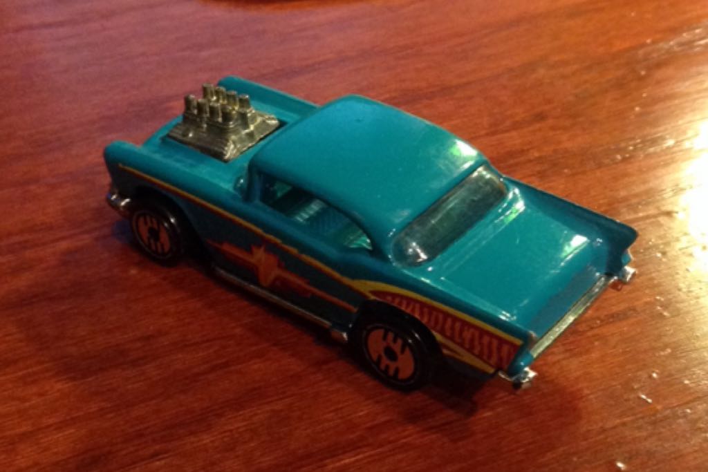 57 Chevy - HW Flames toy car collectible - Main Image 2