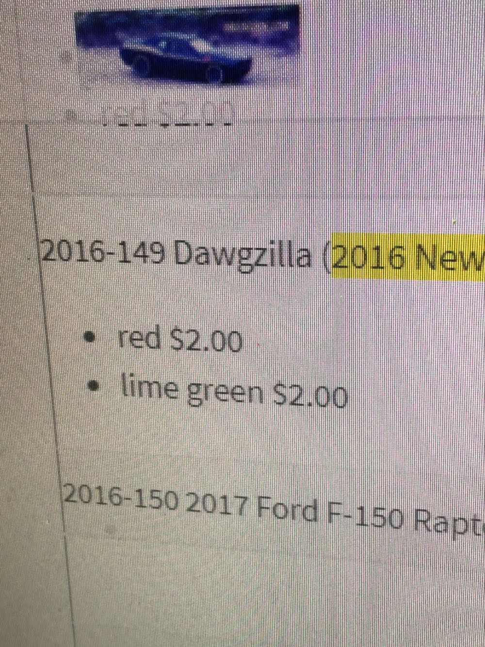 Dawgzilla - For Sale Or Trade toy car collectible - Main Image 3