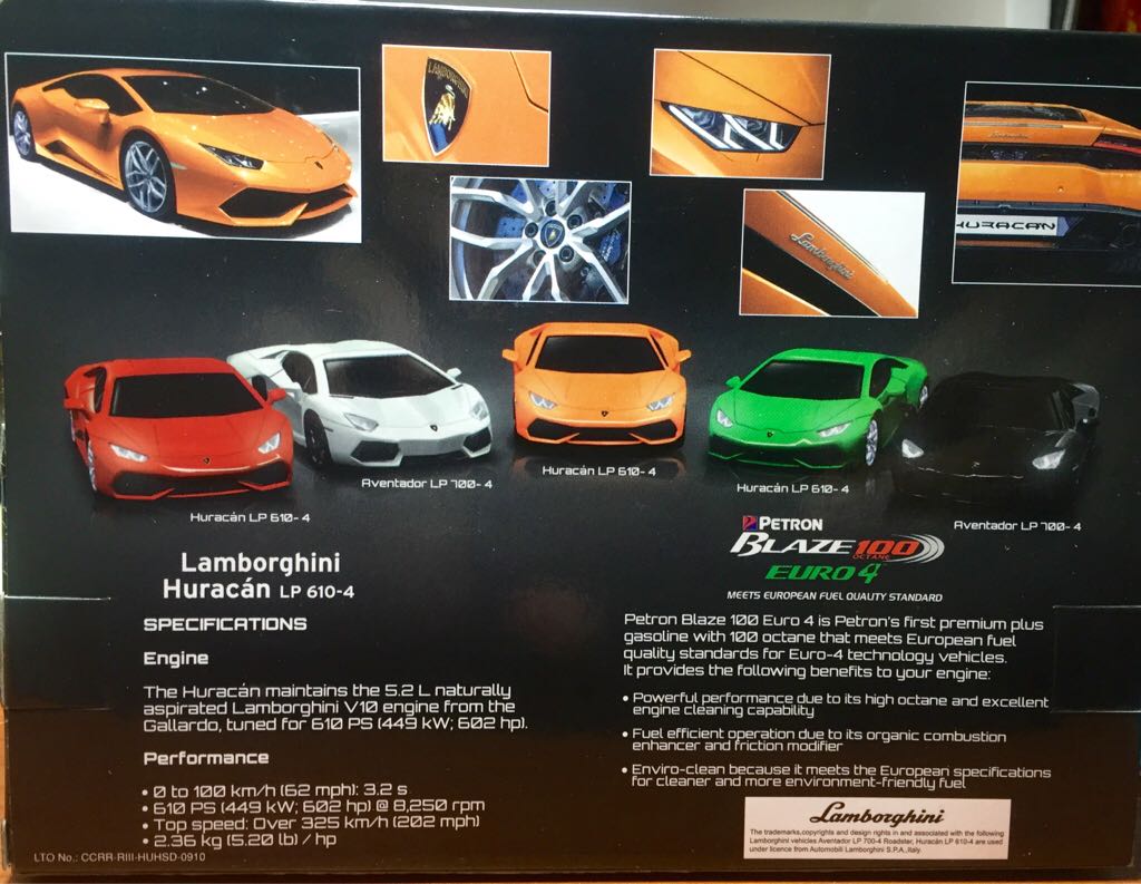 Lamborghini HuracÃn  LP610-4 - Petron Collectibles toy car collectible - Main Image 2