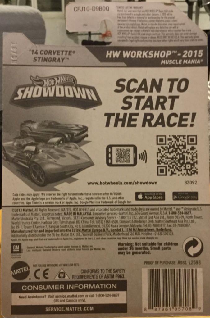 Corvette Stingray 2014 - HW WORKSHOP toy car collectible - Main Image 2