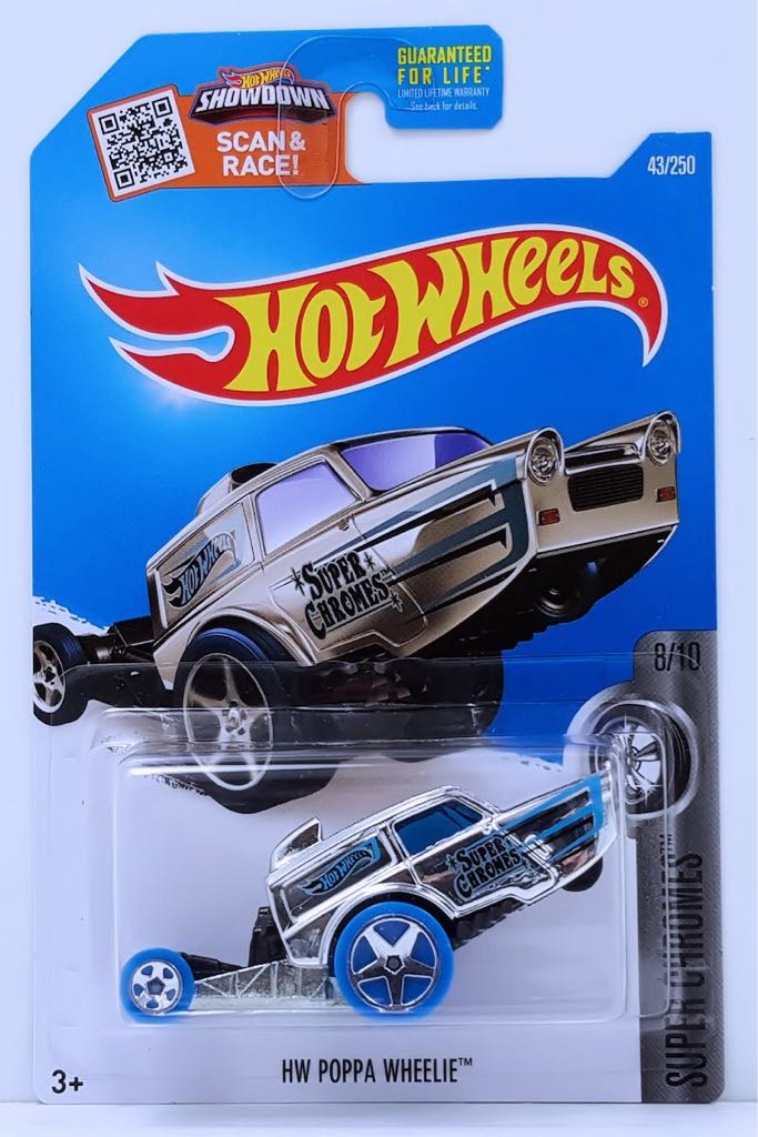 HW Poppa Wheelie - Super Chromes toy car collectible - Main Image 2
