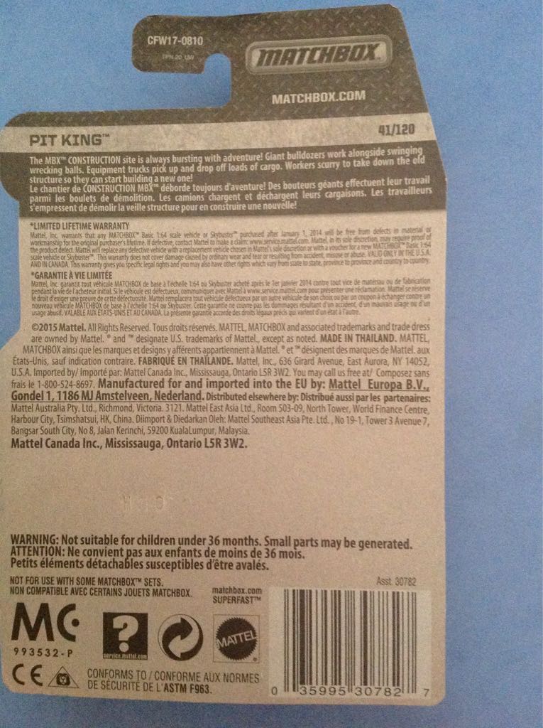 Pit King - MBX Construction toy car collectible - Main Image 2