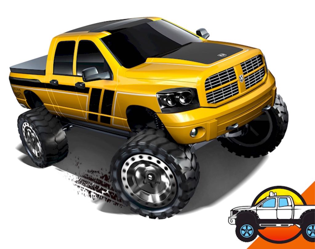 Dodge Ram 1500 - ’16 HW Hot Trucks toy car collectible - Main Image 2